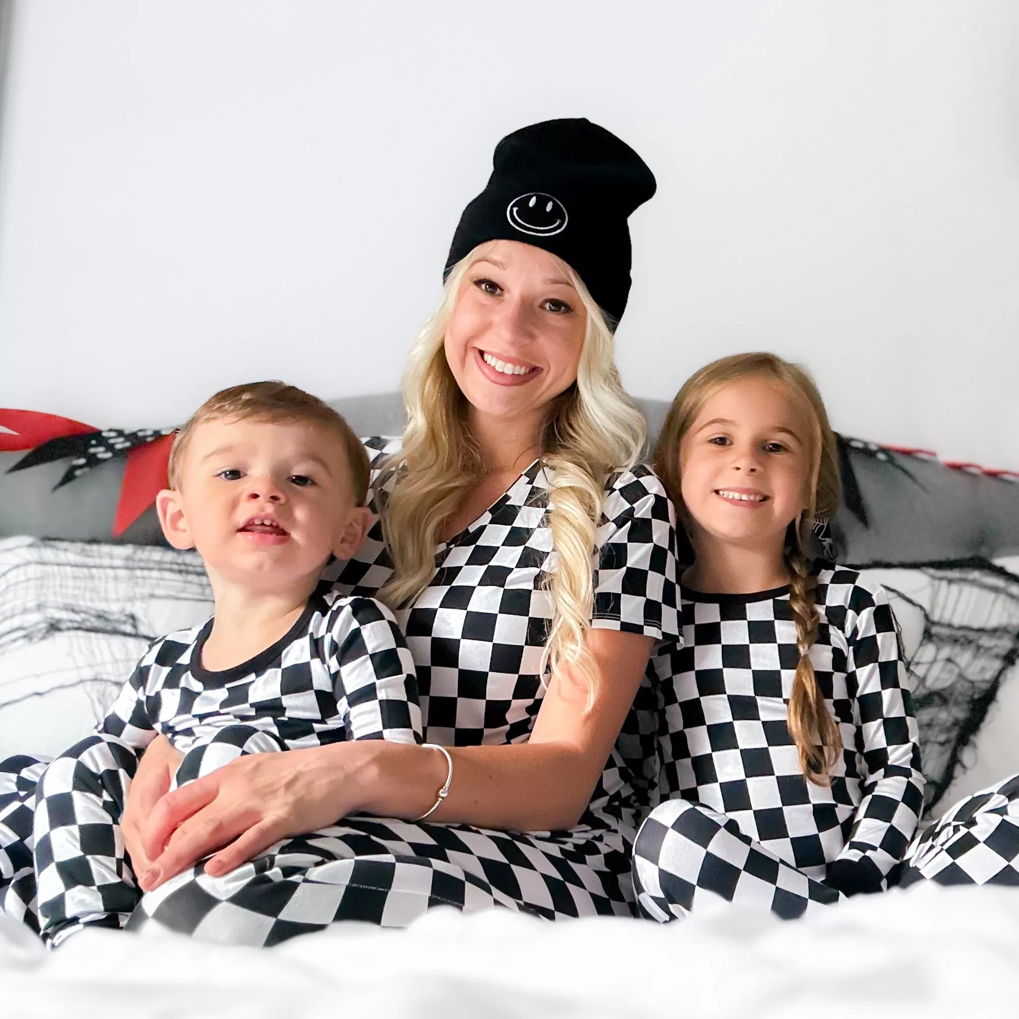 LONG SLEEVE 2 PIECE SETS- B W Check