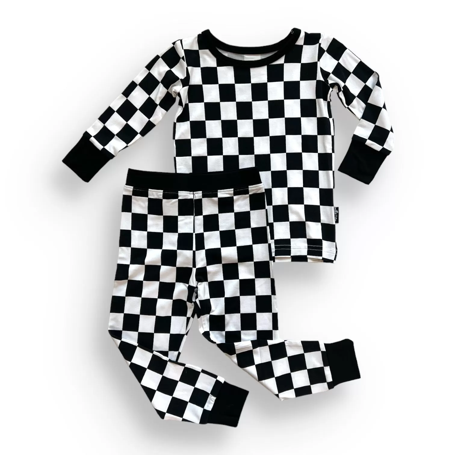 LONG SLEEVE 2 PIECE SETS- B W Check