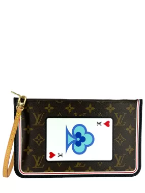 LOUIS VUITTON Poker Cards Game On Neverfull MM Pochette Wristlet NEW