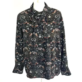 Marc Jacobs Bird Print Tie Neck Shirt L