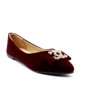 Maroon Casual Pumps 090813