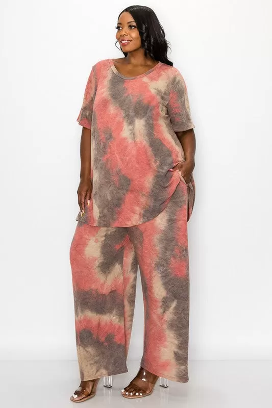 Mauve Tie Dye Lounge Set