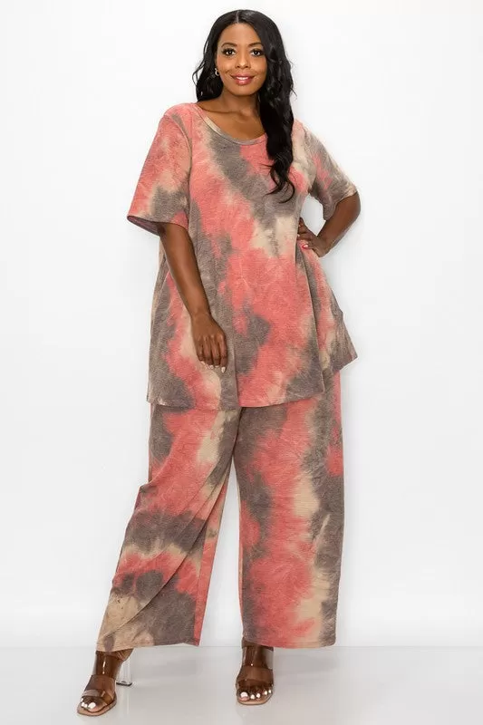 Mauve Tie Dye Lounge Set