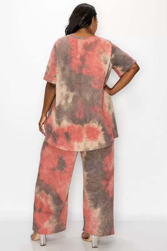 Mauve Tie Dye Lounge Set