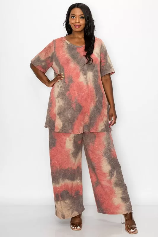 Mauve Tie Dye Lounge Set