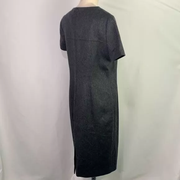 MaxMaragreywool blend short sleeve dress