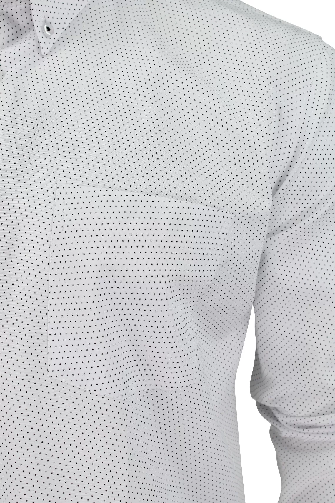 Mens Long Sleeved Shirt by Xact Clothing Mini Polka Dot