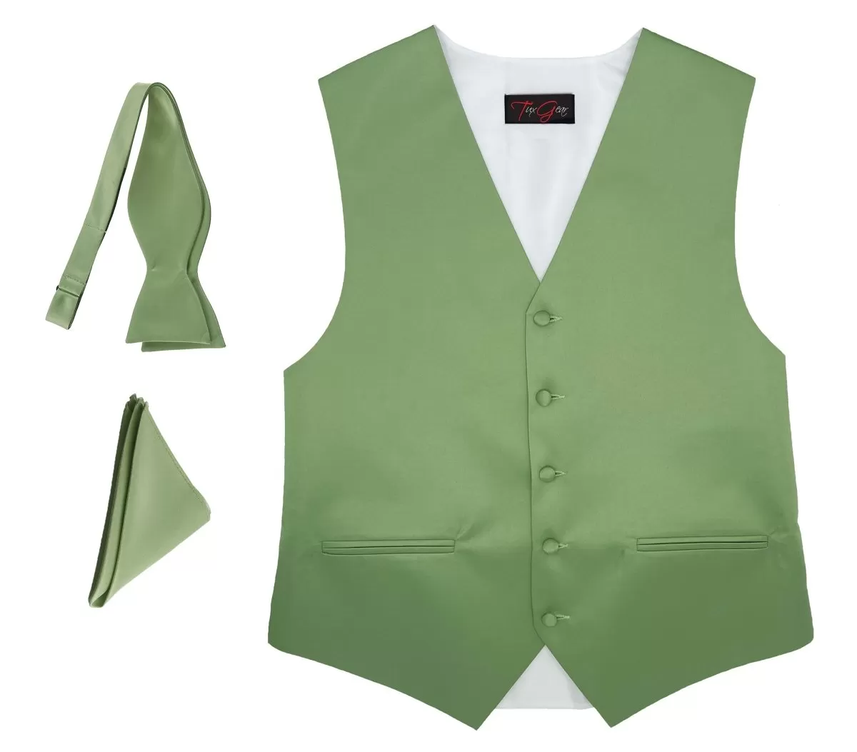 Mens Tuxedo Vest and Tie Sets Fullback Design in Popular Formal Wedding Colors