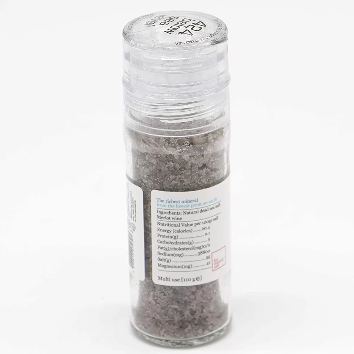 Merlot Salt Grinder Collection From The Dead Sea 3.87 oz / 110 gram