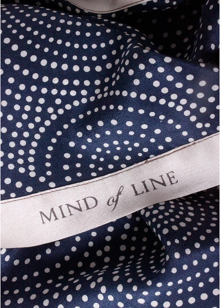 Mind of Line Dots Bomuld/Silke Trklde - Blue