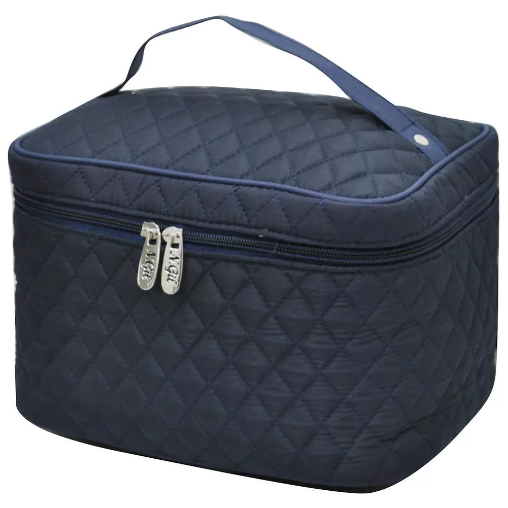 Navy NGIL Large Top Handle Cosmetic Case