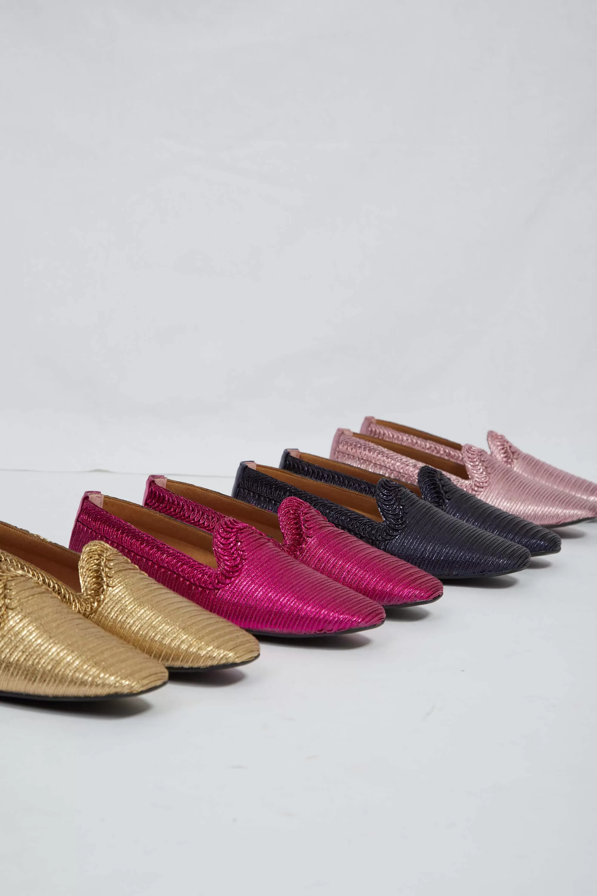 NY Metallic Vegan Loafers | Gold