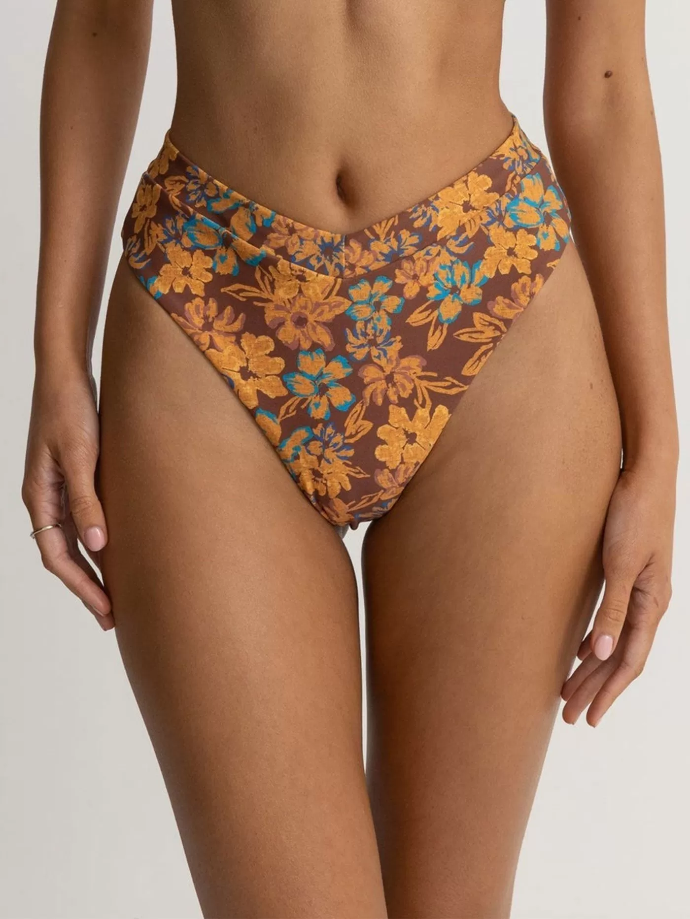 Oasis Floral Deep V Hi Waist Bikini Bottom