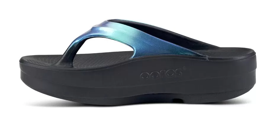 Oofos Women's Oomega Oolala Luxe Recovery Thong Sandal - Atlantis