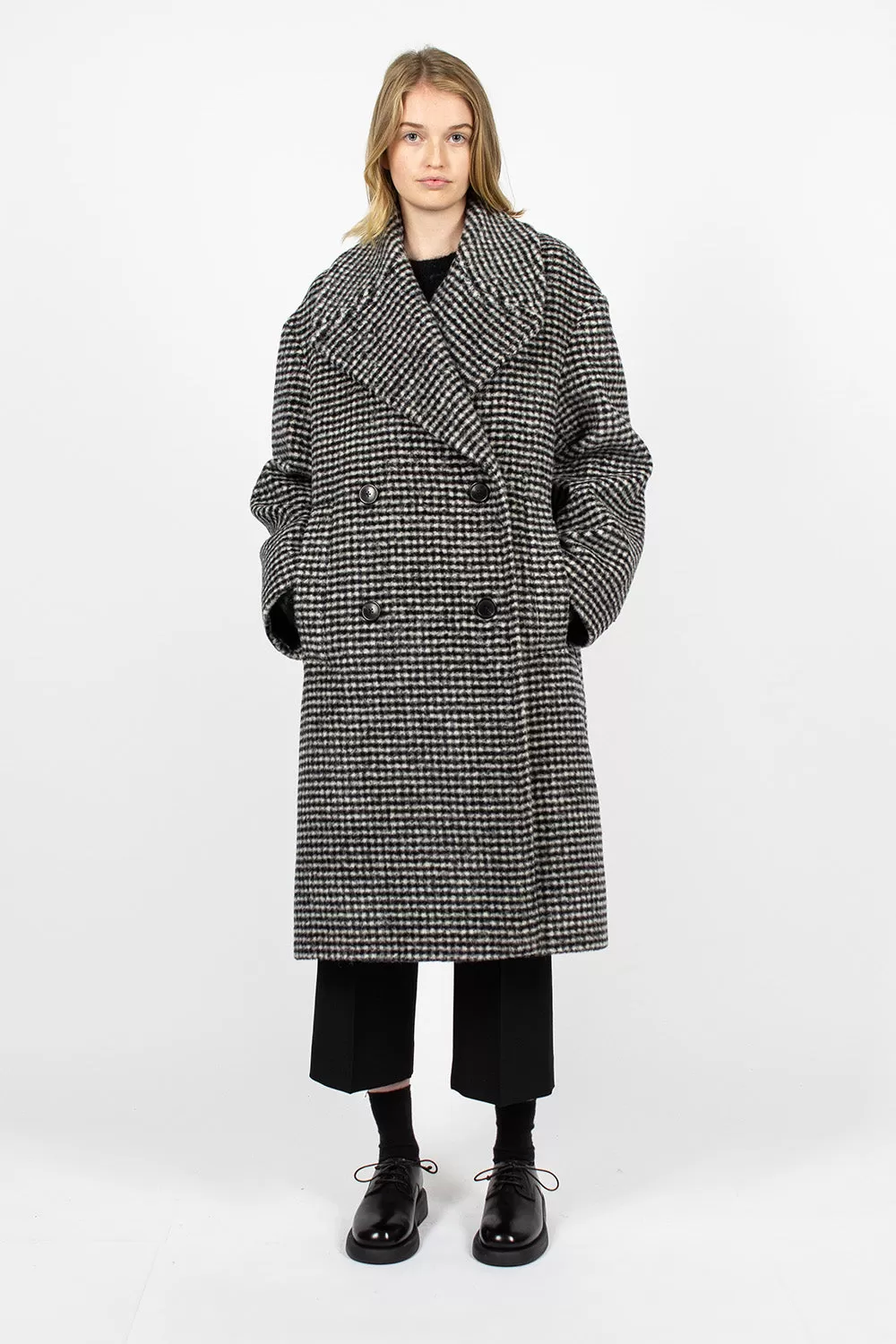 Overcoat Black/White Check