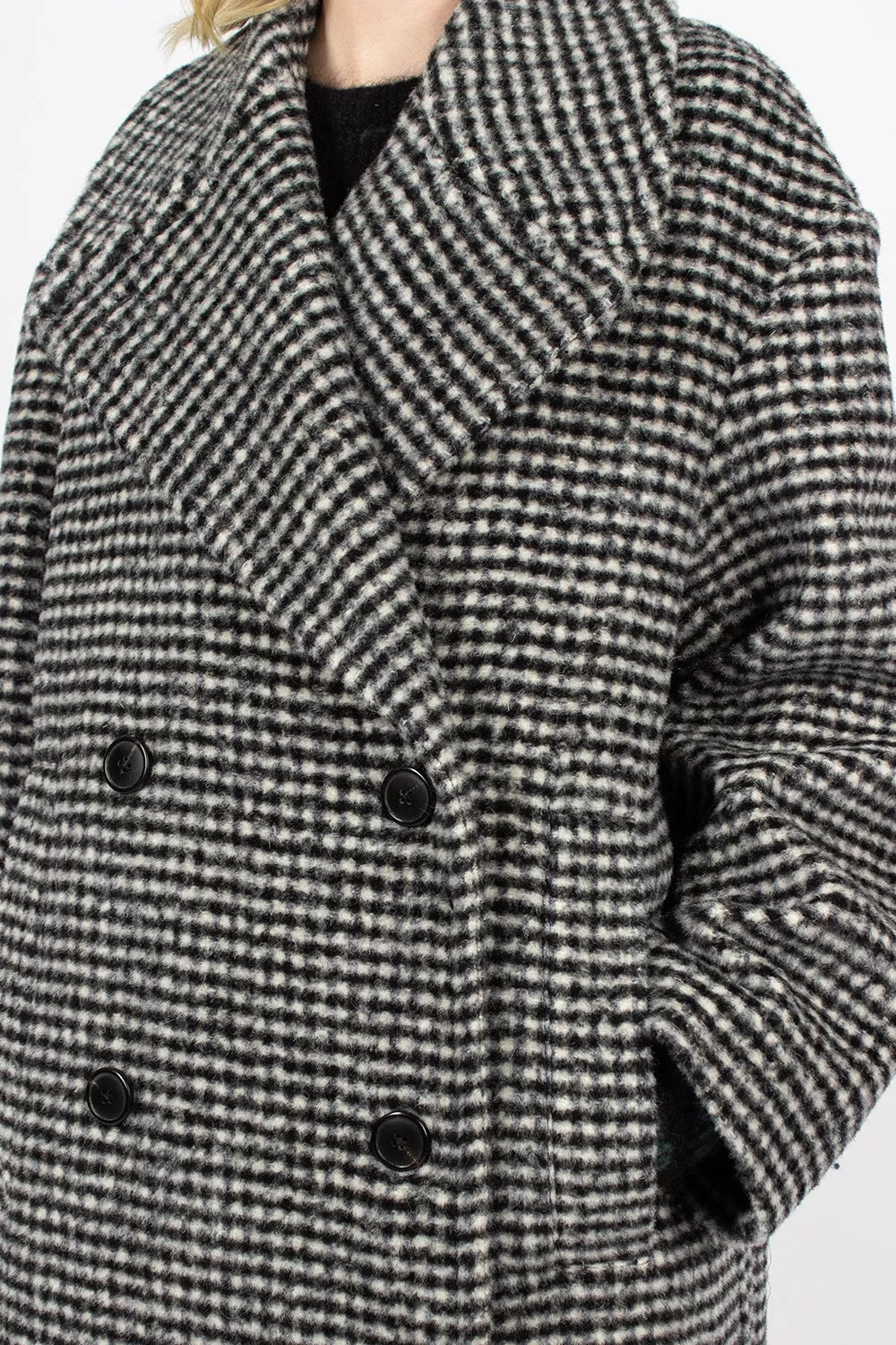 Overcoat Black/White Check