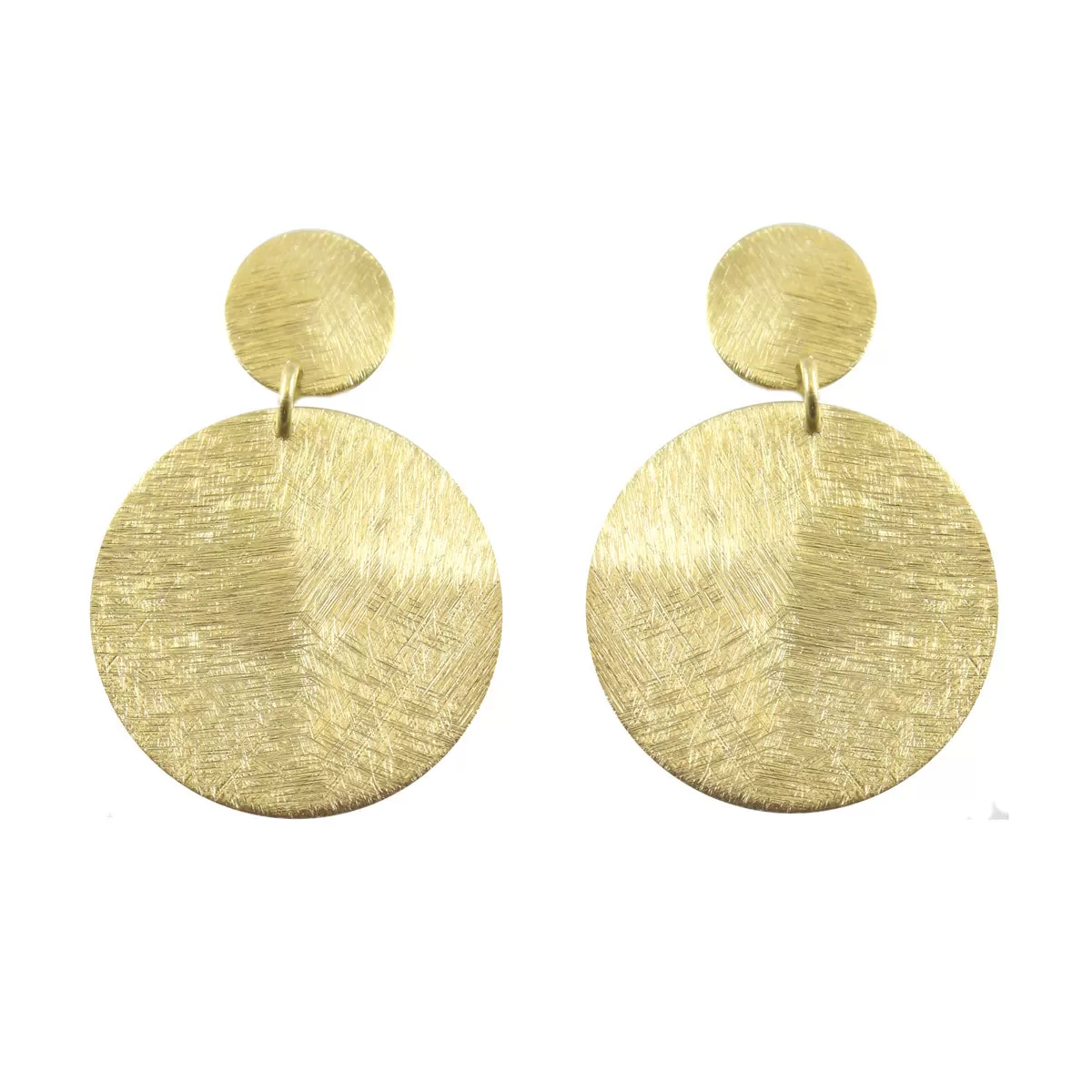 Oxford Post Brushed Coin Earrings