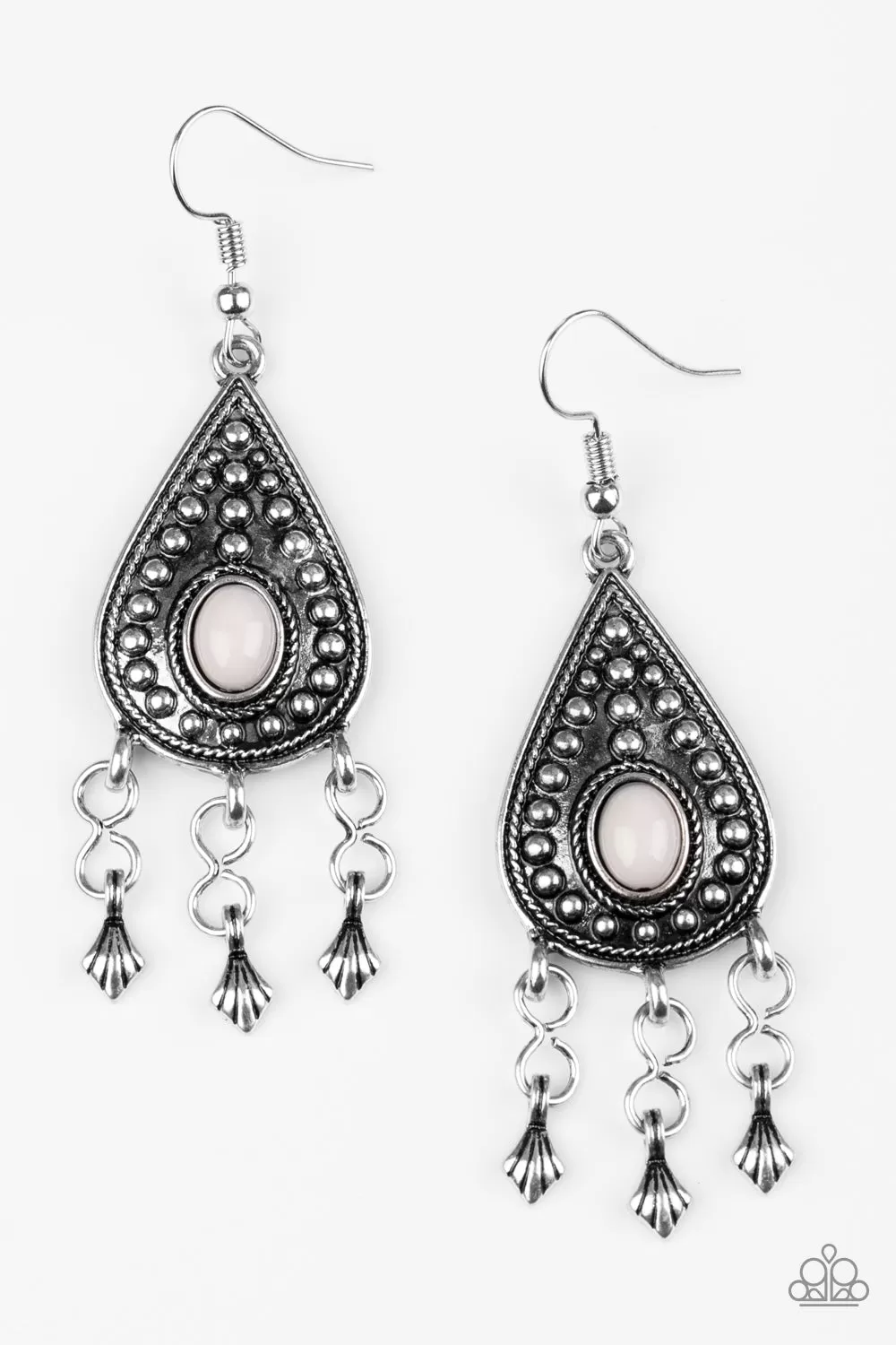 Paparazzi Sahara Song Silver Earrings