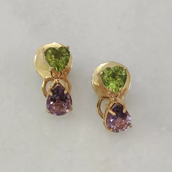 Peridot & Amethyst Separates Earrings