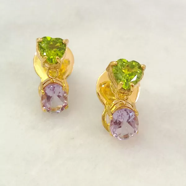 Peridot & Amethyst Separates Earrings