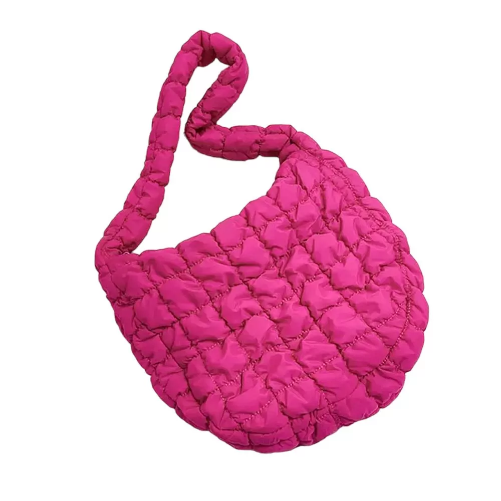 Quilted Puffer Tote Shoulder Bag