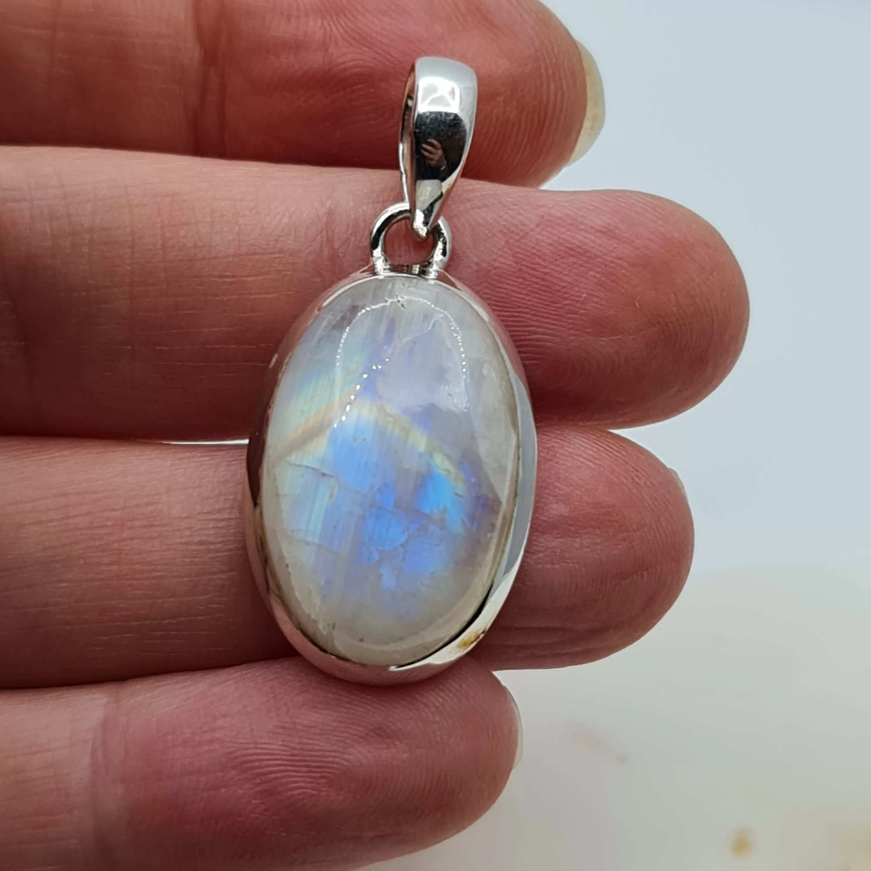 Rainbow Moonstone pendant large