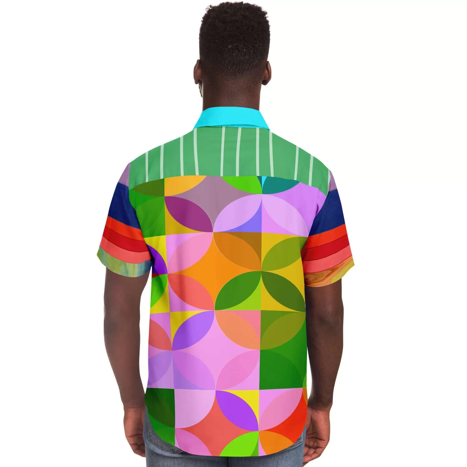 Rainbow-Tastic Short Sleeve Button Down Shirt