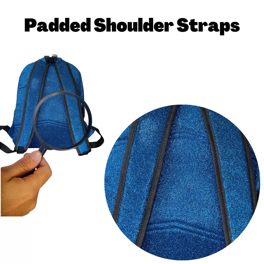 Royal Blue Glitter NGIL Canvas Backpack