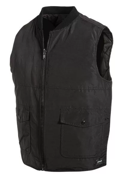 Schott NYC - Reversible Lightweight Quilted Down Filled Vest - Black/Camo