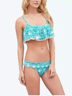 Sky Blue Ruffle Flounce Bikini Sets