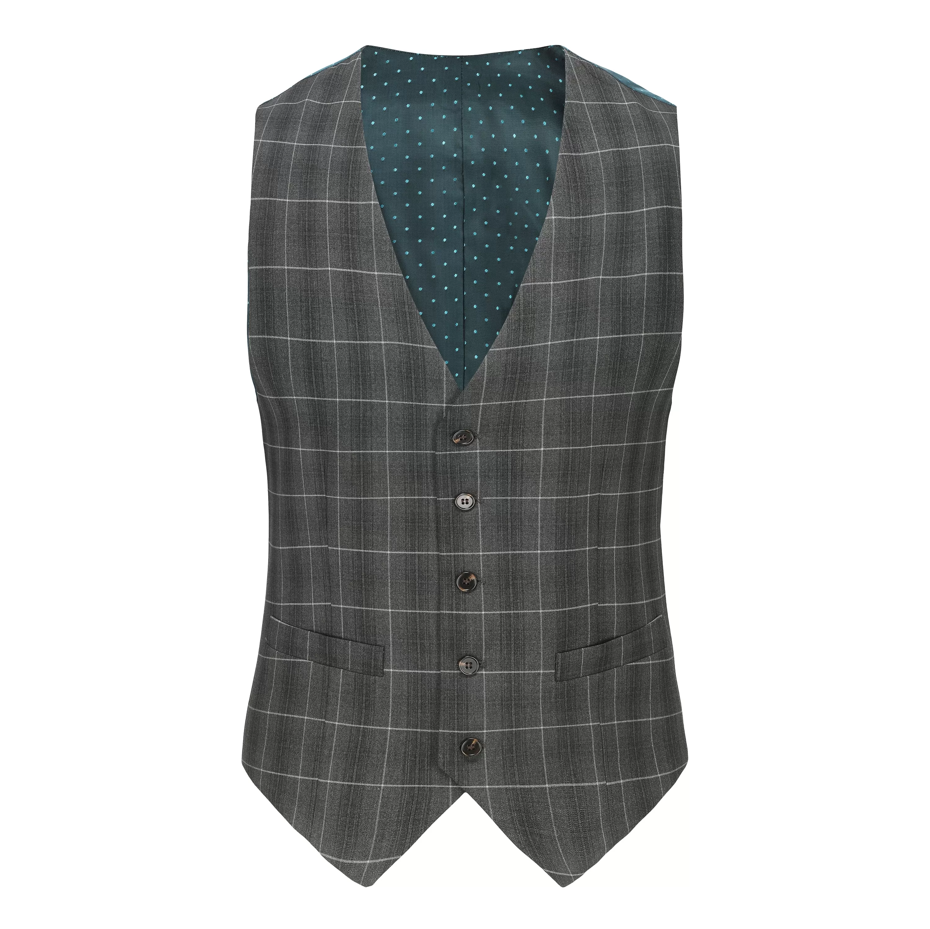 Slim Fit 3PC Elegant Check Suit