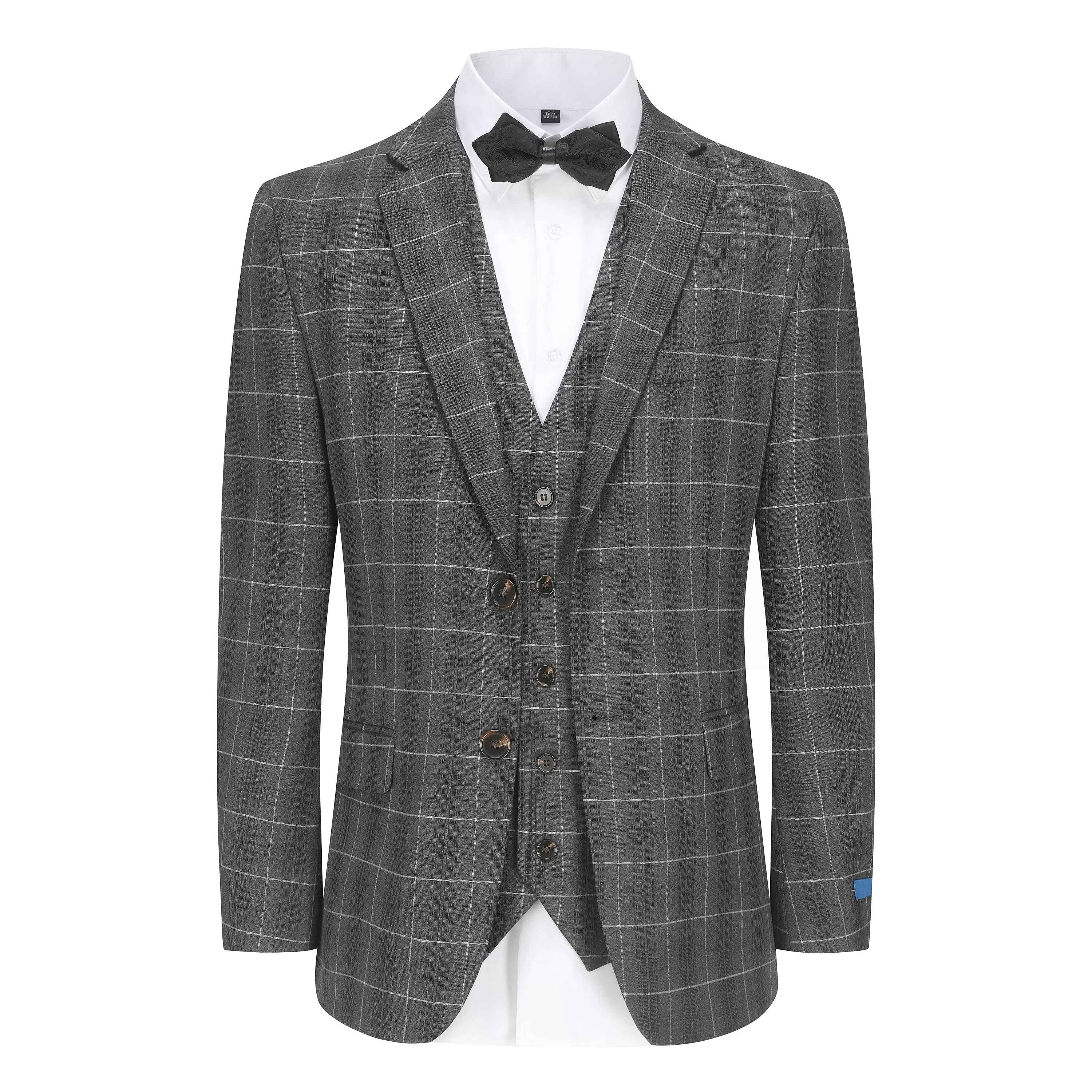 Slim Fit 3PC Elegant Check Suit