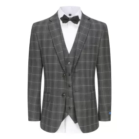 Slim Fit 3PC Elegant Check Suit