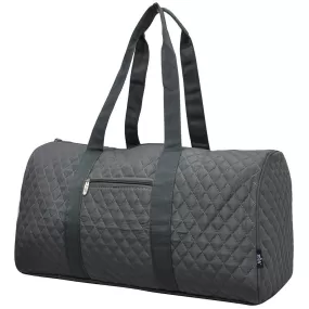 Solid Gray NGIL Quilted Large Duffle Bag