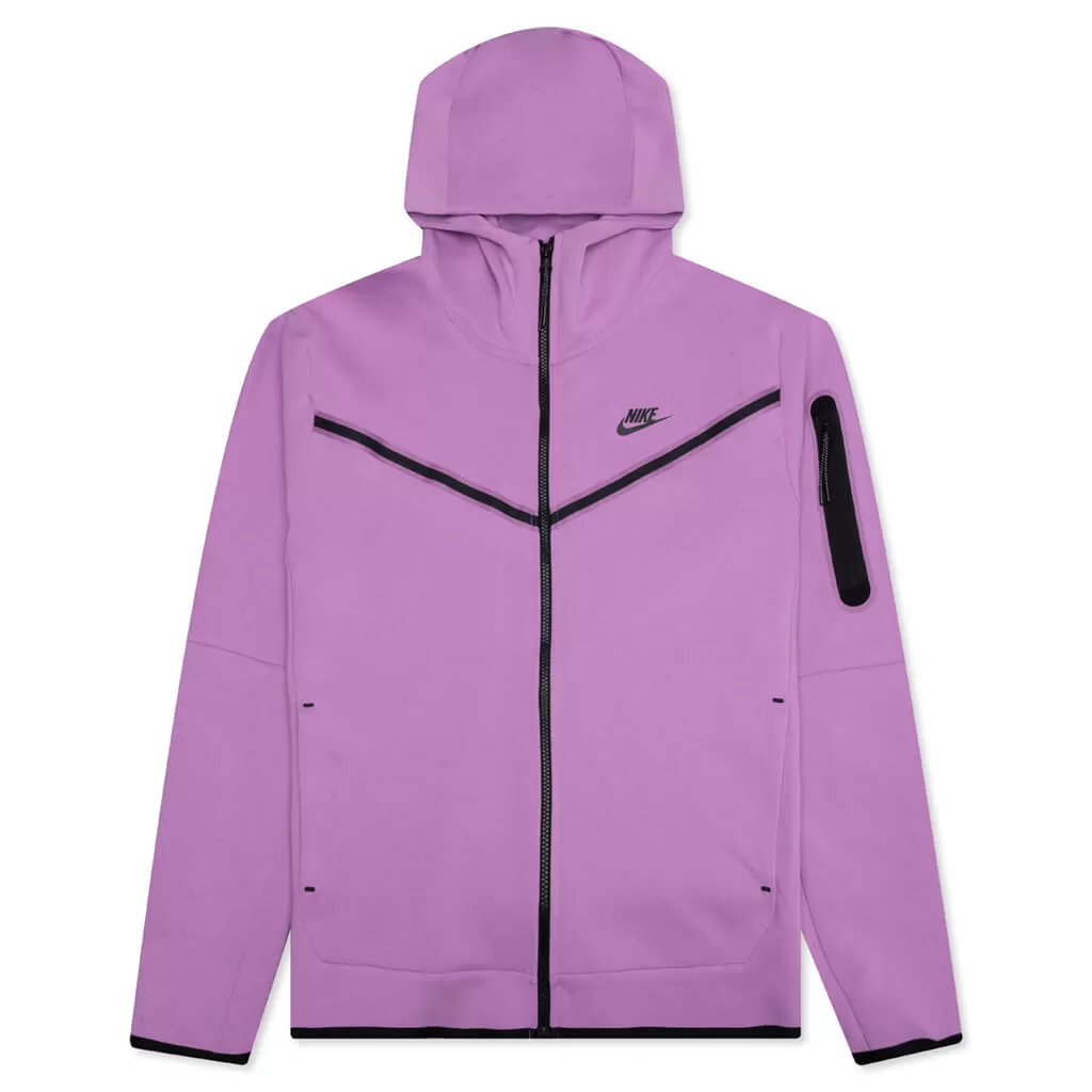 Sportswear Tech Fleece Full Zip Up Hoodie - Violet Shock/Black