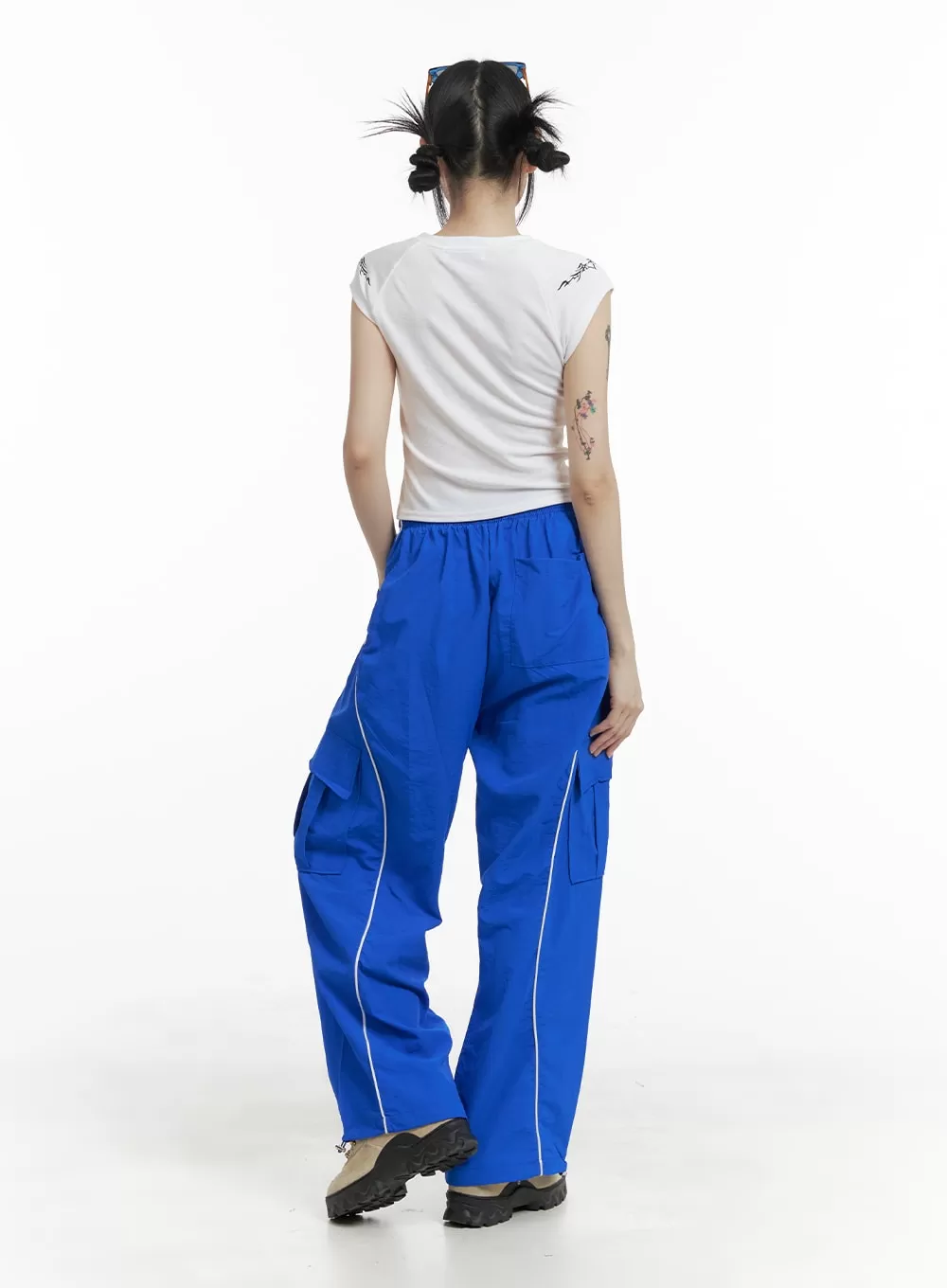 Sporty Wide Contrasting Trousers OM426