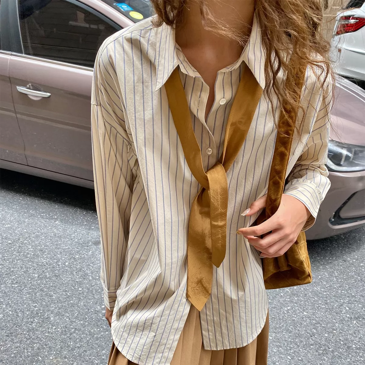 Striped Button-Down Shirt