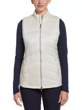 Womens Quilted Golf Vest with Mutli-Directional Stitching